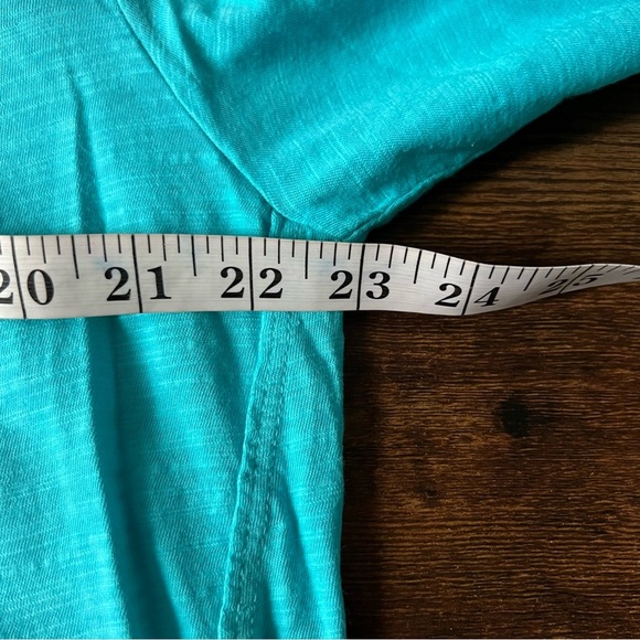 Fresh Produce Oversized Teal 3/4 Sleeve Graphic Fish Alaska Shirt Size Large - Picture 2 of 9